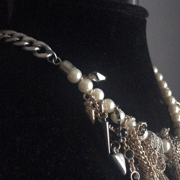 Chains/Charms Statement Necklace 20inches - Picture 3 of 5